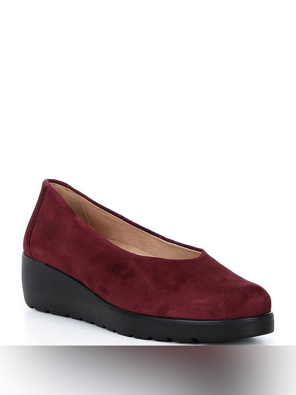 NWT Brioso Waverly Suede Sweetheart Wedge Pumps Sz 9 Color Cranberry - Picture 3 of 11